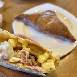 Big Bang Burrito and Beef Empanada
