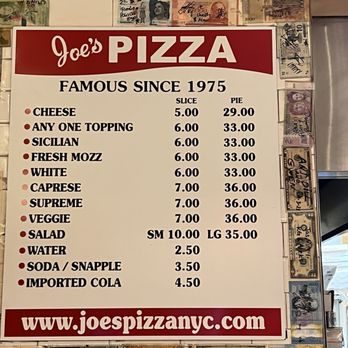 Joe's Pizza - Menu - Pizza Near Me - Miami, Florida Joe's Pizza - Menu - Pizza Near Me - Miami, Florida