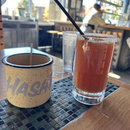 Michelada and coffee Michelada and coffee
