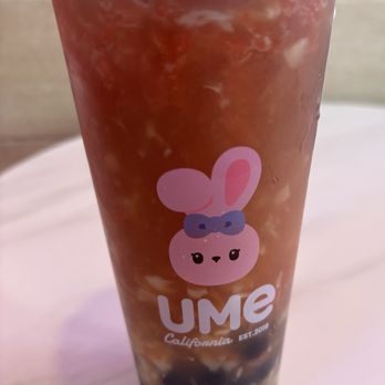 Ume Tea - [UMe] Lychee & Watermelon Green Tea - Bubble Tea Near Me - Davis, California
