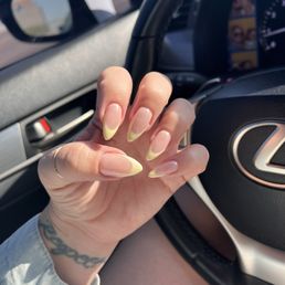 butter yellow frenchies with chrome finish