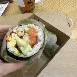 Decent size burrito. Great fresh quality. Decent size burrito. Great fresh quality.