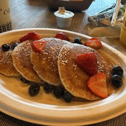 Pancakes. Looks great but a tad cold and dry Pancakes. Looks great but a tad cold and dry