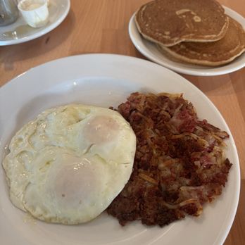 Crossroads Diner - Corned beef hash- made crispy per my order. - Breakfast & Brunch Near Me - Plano, Texas