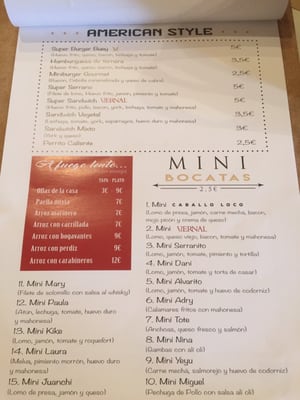 Menu photo 2 Caballo Loco Bollullos de la Mitación, SE