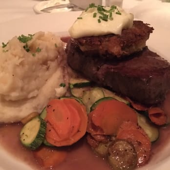 Madeline's - Filet mignon with crab cake. Great steak! - New American Near Me - Cambria, California