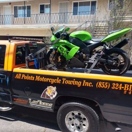 Professional motorcycle towing