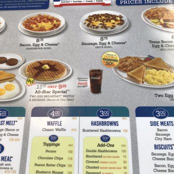 Waffle House - Menu pt2 - Breakfast & Brunch Near Me - Birmingham, Alabama