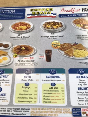 Menu photo 5 Waffle House Birmingham, AL
