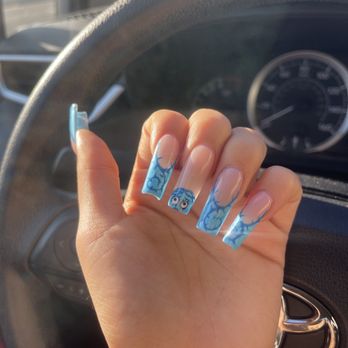 Purity Nail Salon - nails from my home tech that prove my fingers aren't just "shaped like that" & that straight square is achievable on my hands lol - Nail Salons Near Me - Studio city, California