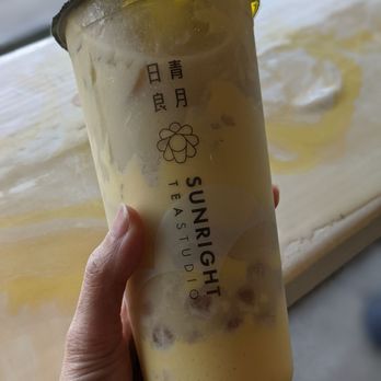 Sunright Tea Studio - Brulee oat jasmine tea with honey boba. - Bubble Tea Near Me - Diamond Bar, California