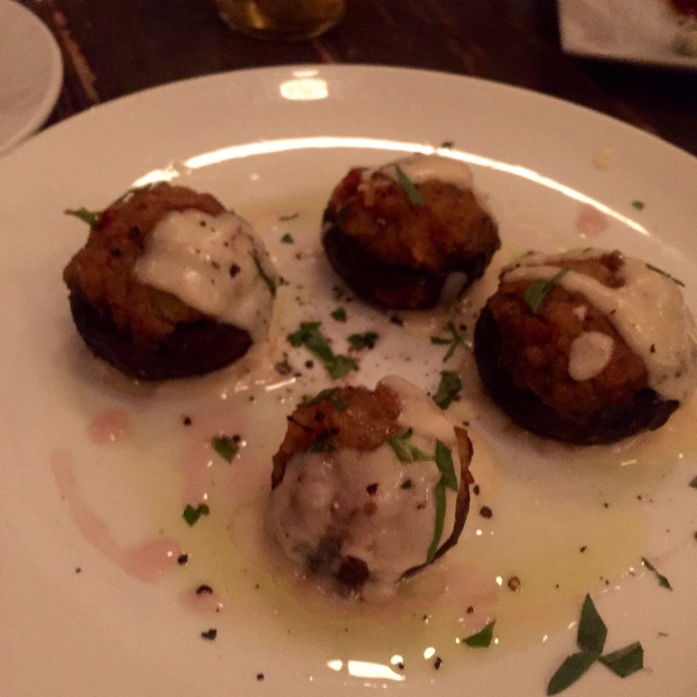 Cowfish - Lobster stuffed mushroom - New American Near Me - Hampton Bays, New York Cowfish - Lobster stuffed mushroom - New American Near Me - Hampton Bays, New York