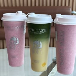Strawberry Slush, mango matcha latte Strawberry Slush, mango matcha latte