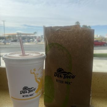 Del Taco - Packed up two of the burritos in one bag and the other three in another bag - Fast Food Near Me - Barstow, California Del Taco - Packed up two of the burritos in one bag and the other three in another bag - Fast Food Near Me - Barstow, California