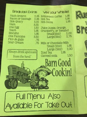 Menu photo 6 Rusty Tractor -Door County - Breakfast Barn Egg Harbor, WI Menu photo 6 Rusty Tractor -Door County - Breakfast Barn Egg Harbor, WI