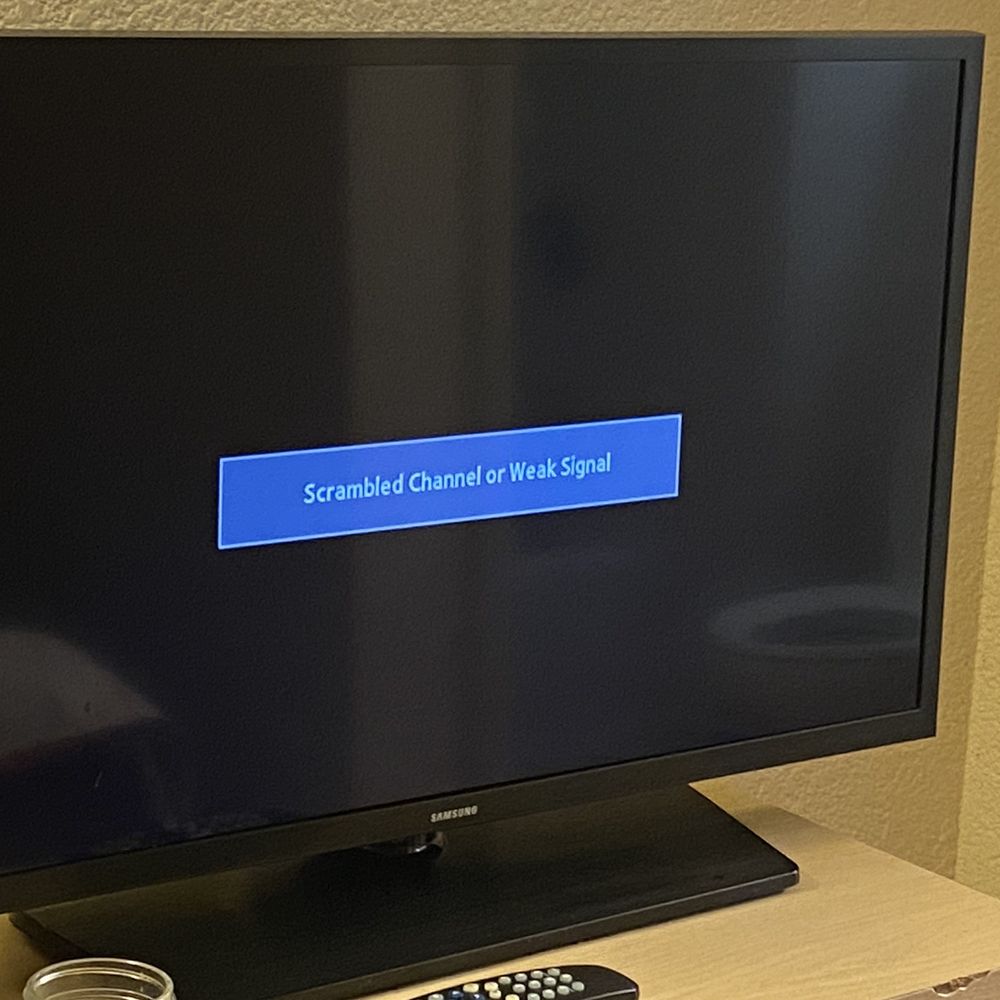 No channels on the TV No channels on the TV