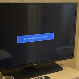 No channels on the TV