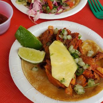 Tacombi - Al Pastor in front and the delicious Baja Crispy Fish - Tacos Near Me - Westbury, New York Tacombi - Al Pastor in front and the delicious Baja Crispy Fish - Tacos Near Me - Westbury, New York