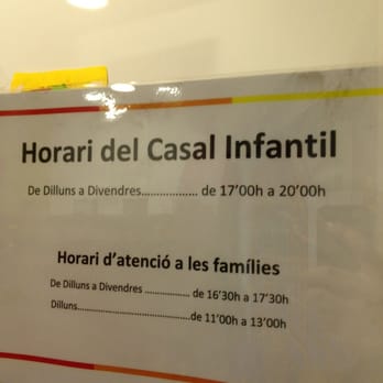 Casal Infantil - Hours - Recreation Centers Near Me - Barcelona, B