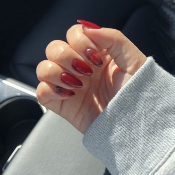 Lavender Nail & Spa - Gelx Burgundy + Tortoise by Zen - Skin Care Near Me - Yorba Linda, California