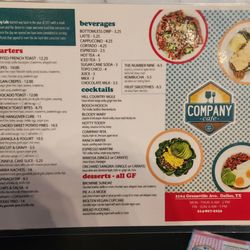 Company Cafe & Bar - Menu. February 2024