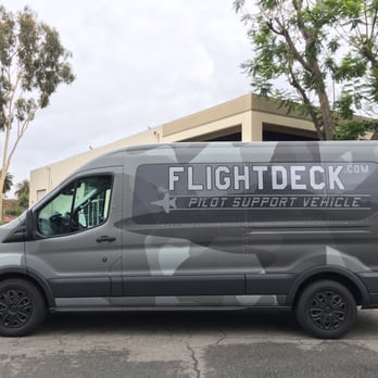 Wrap One - Flightdeck's Pilot Support Vehicle aka Customer Shuttle - Graphic Design Near Me - Brea, California