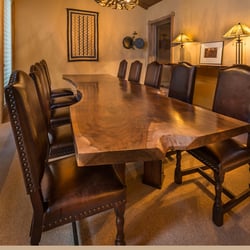 Finishing Touch Carpentry - http://www.houzz.com/projects/508370/Huge-California-grown--claro-walnut-slab-table