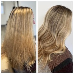 Seamless blonde highlights