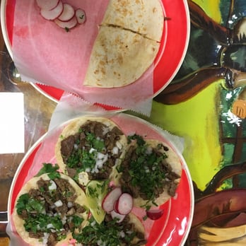 El Rulas Tacos - Four tacos the sizes of my palm, and the small quesadilla - Mexican Near Me - Manassas, Virginia El Rulas Tacos - Four tacos the sizes of my palm, and the small quesadilla - Mexican Near Me - Manassas, Virginia