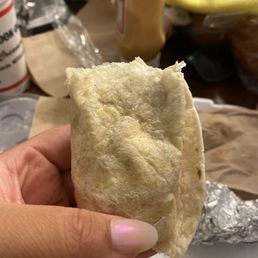 a hand holding a piece of bread
