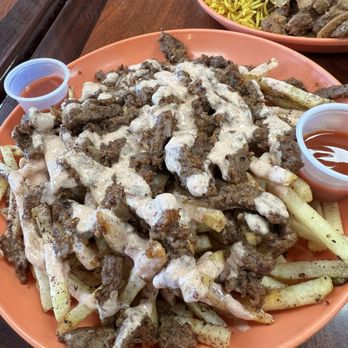 Mr. Kebab - Buffalo Garlic Fries with buffalo sauce on side - Turkish Near Me - Union City, California