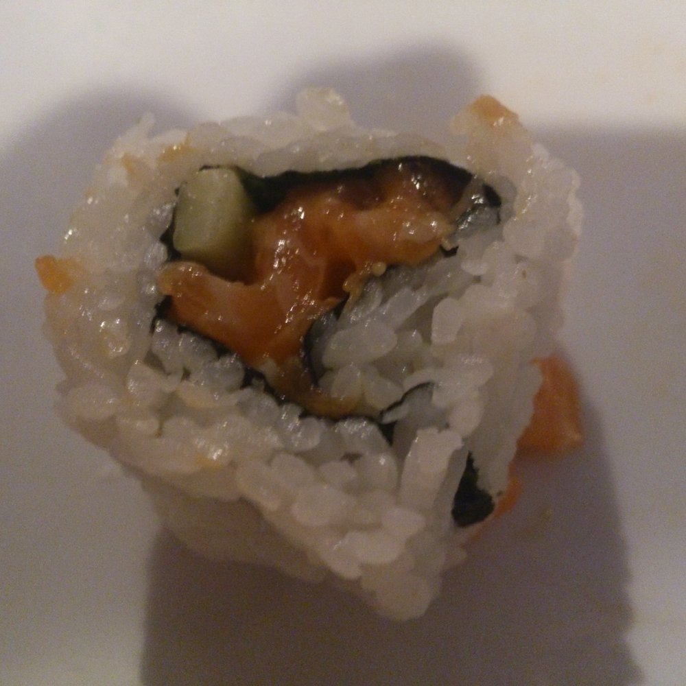Megu Sushi - Spicy Salmon cut roll - Japanese Near Me - Simi Valley, California Megu Sushi - Spicy Salmon cut roll - Japanese Near Me - Simi Valley, California