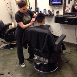 Just 4 Him Haircuts - Raceland - Karla doing John up