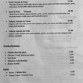 Picante - Menu Side 2 - Peruvian Near Me - Ontario, California Picante - Menu Side 2 - Peruvian Near Me - Ontario, California