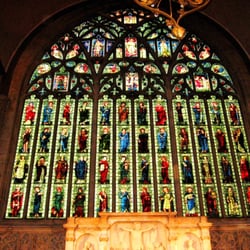 Holy Crinity - Holy Trinity, Sloane Square: East Window featuring saints, prophets and apostles: Designed by Edward Burne-Jones with