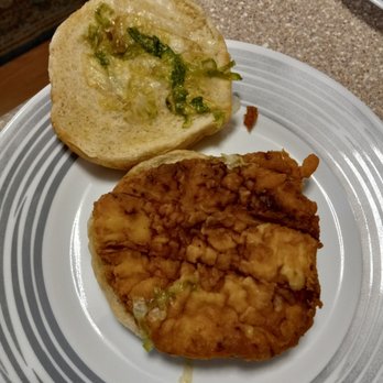 Bernie's Bar - Breaded Tenderloin (apparently) with lettuce. - Bars Near Me - Frankton, Indiana