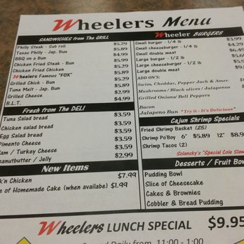 Wheelers Mercantile - the menu for the restaurant - Gas Stations Near Me - Tilden, Texas Wheelers Mercantile - the menu for the restaurant - Gas Stations Near Me - Tilden, Texas