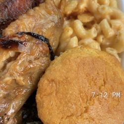Tangie's Kitchen - Turkey Wings Turnip Greens and Mac & Cornbread Muffin