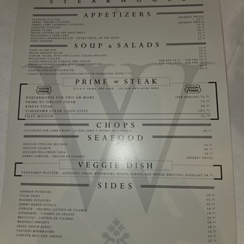 Wolfgang's Steakhouse - March 2026 menu - Steakhouses Near Me - New York, New York