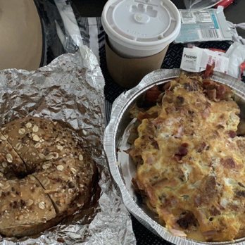 Broadway Bagel - Broadway Omelette Platter with a Whole Wheat Everything bagel - Bagels Near Me - New York, New York