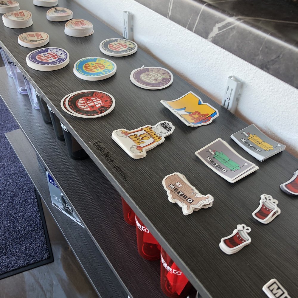 Sofa King Coffee Roasters - a variety of stickers on a table - Coffee Roasteries Near Me - Casper, Wyoming