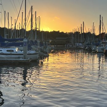 Sandbar & Grill - View from our table at sunset - Seafood Near Me - Monterey, California Sandbar & Grill - View from our table at sunset - Seafood Near Me - Monterey, California