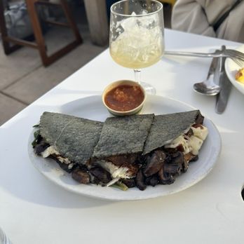 Bombera - Blue corn quesadilla with mushrooms - Mexican Near Me - Oakland, California