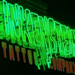 Exterior outside entrance of Inkenstein Tattoo Company - Can't miss this sign - Glendale, Arizona Exterior outside entrance of Inkenstein Tattoo Company - Can't miss this sign - Glendale, Arizona
