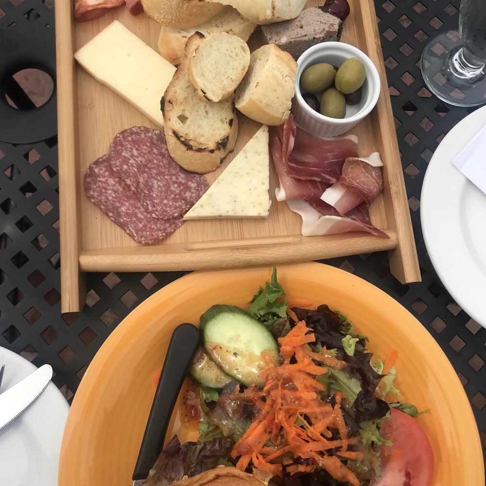 Bench 1775 - Charcuterie board with the burger and garden salad - Wineries Near Me - Penticton, British Columbia Bench 1775 - Charcuterie board with the burger and garden salad - Wineries Near Me - Penticton, British Columbia