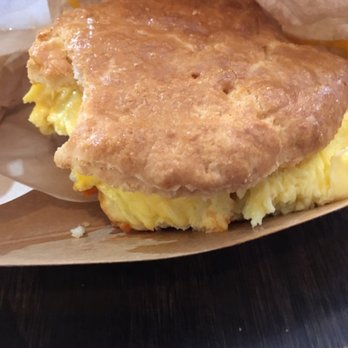 DV8 Kitchen - Bacon Egg Cheese on biscuit ...sorry I had to take a bite before taking a pic ! - Bakeries Near Me - Lexington, Kentucky