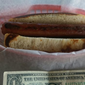 Bruiser's - Plain 1/4 lb dog, a little bigger than a dollar, on sourdough bread. - Hot Dogs Near Me - Slidell, Louisiana
