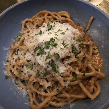 Squable - Roasted Vegetable Bolognese - Modern European Near Me - Houston, Texas Squable - Roasted Vegetable Bolognese - Modern European Near Me - Houston, Texas