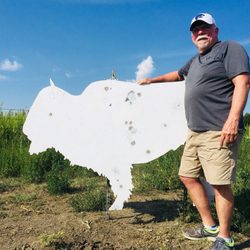 Ringneck Ranch - Buzz showing off his long range shooting skills at the ranch.  1200 yards. Next trip out he is attempting 1 mile!