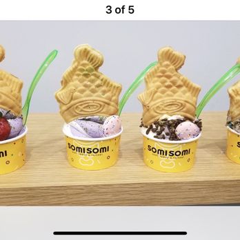 Somisomi - Upside down Taiyaki with various ice cream flavors and toppings. - Ice Cream & Frozen Yogurt Near Me - Pleasanton, California Somisomi - Upside down Taiyaki with various ice cream flavors and toppings. - Ice Cream & Frozen Yogurt Near Me - Pleasanton, California